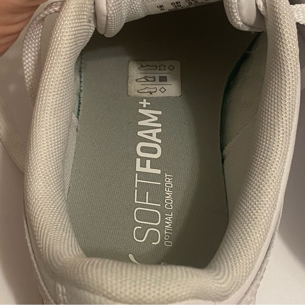 PUMA Carina Soft Foam White Sneakers Lace Up Shoes Optimal Comfort Size 8.5 - Picture 10 of 13